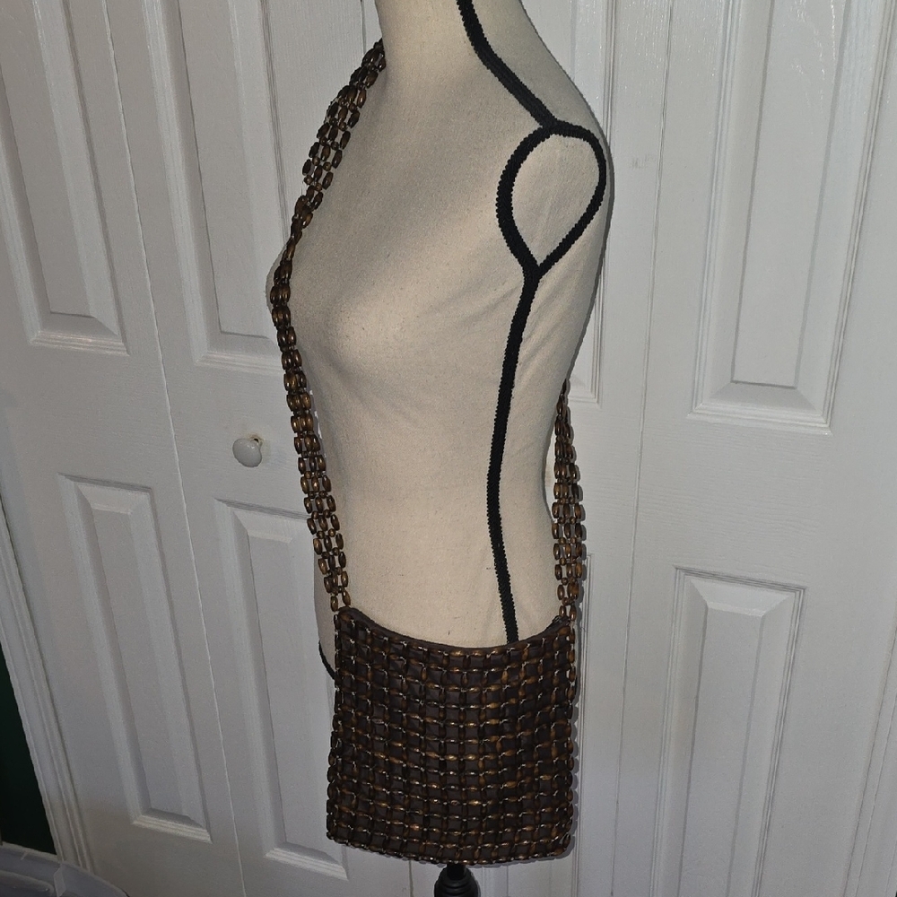 70s Vintage Brown and Tan Women's Shoulder Bags Duo Boho Hippie - Picture 10 of 16